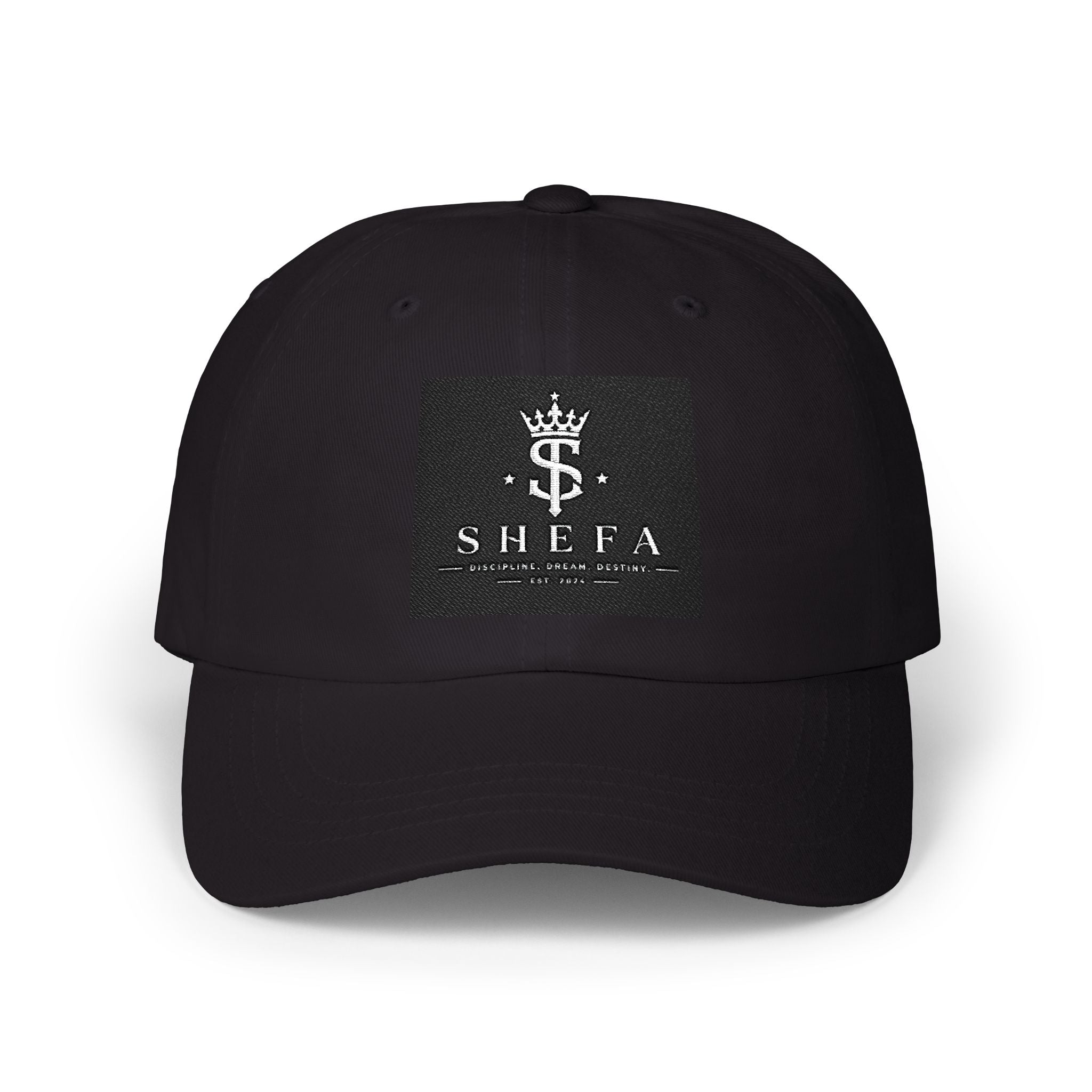 Shefa Crown Logo Dad Cap — Embroidered Minimalist Baseball Hat