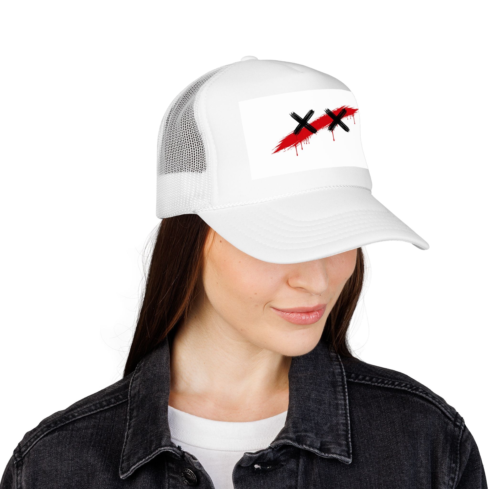 Trucker Hat — Red Slash XX Graphic Foam Trucker Hat