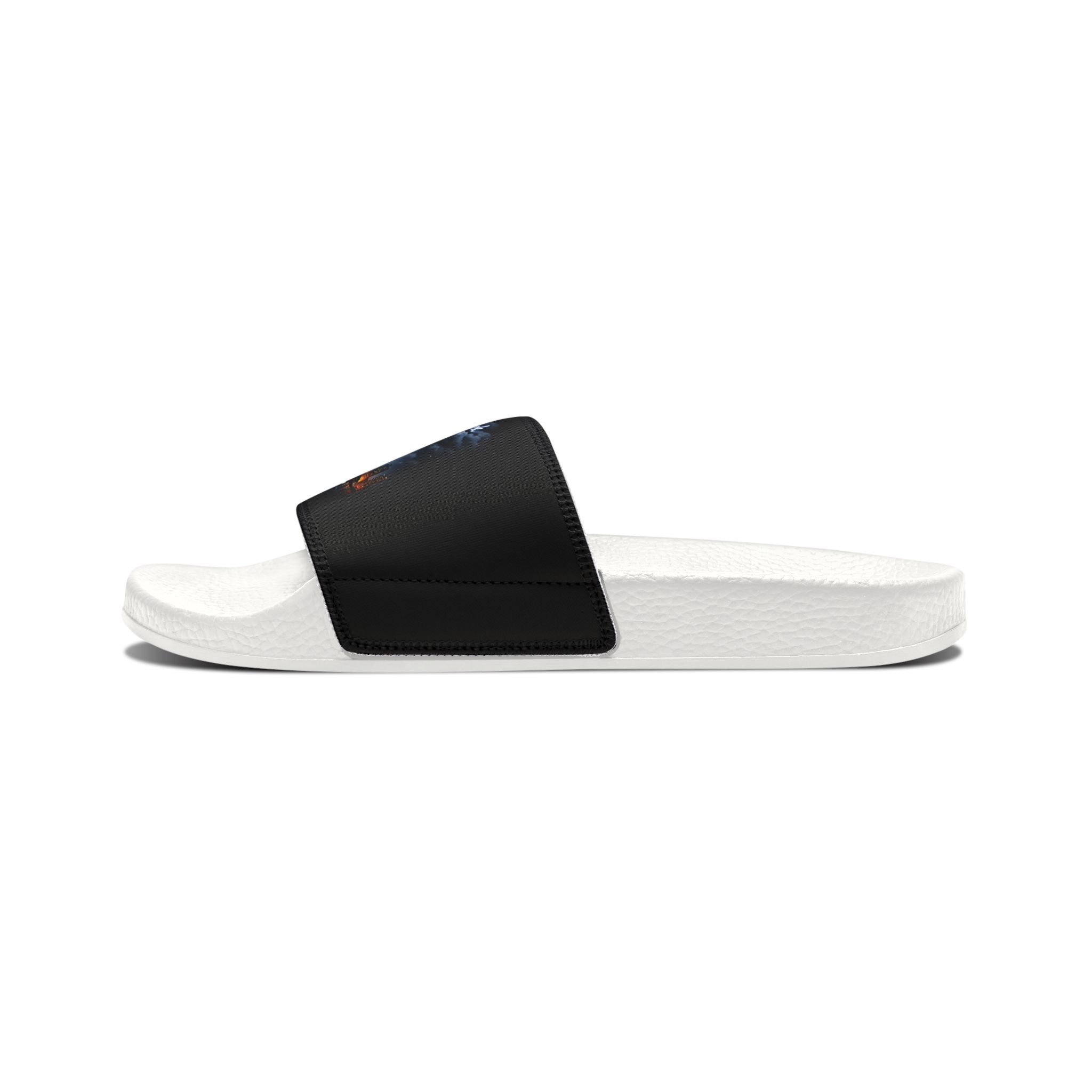 Men's Slide Sandals with Custom Removable Strap – Retro Podcast Artwork