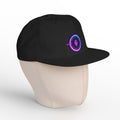 Neon Podcast Surf Cap — Retro Microphone Circle Snapback Hat