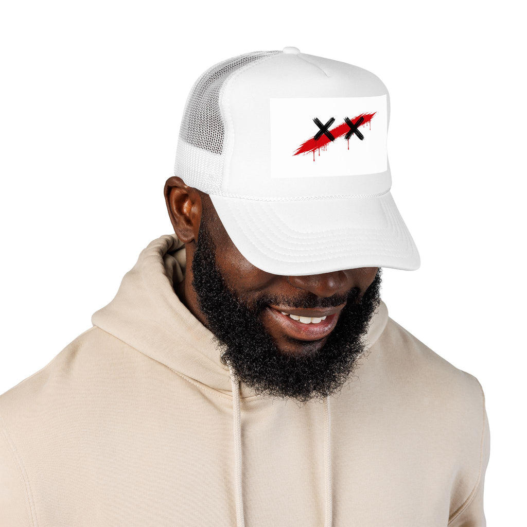 Trucker Hat — Red Slash XX Graphic Foam Trucker Hat